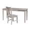 International Concepts Desk with Drawer, Larger Size And Chair 26 in D X 26 H, 30 W X Hardwood, Washed Gray Taupe K09-OF-42-C10 - alternate 1